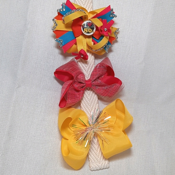 Specialty/ Grosgrain Hair Bows☆Set of 3 - Picture 1 of 8
